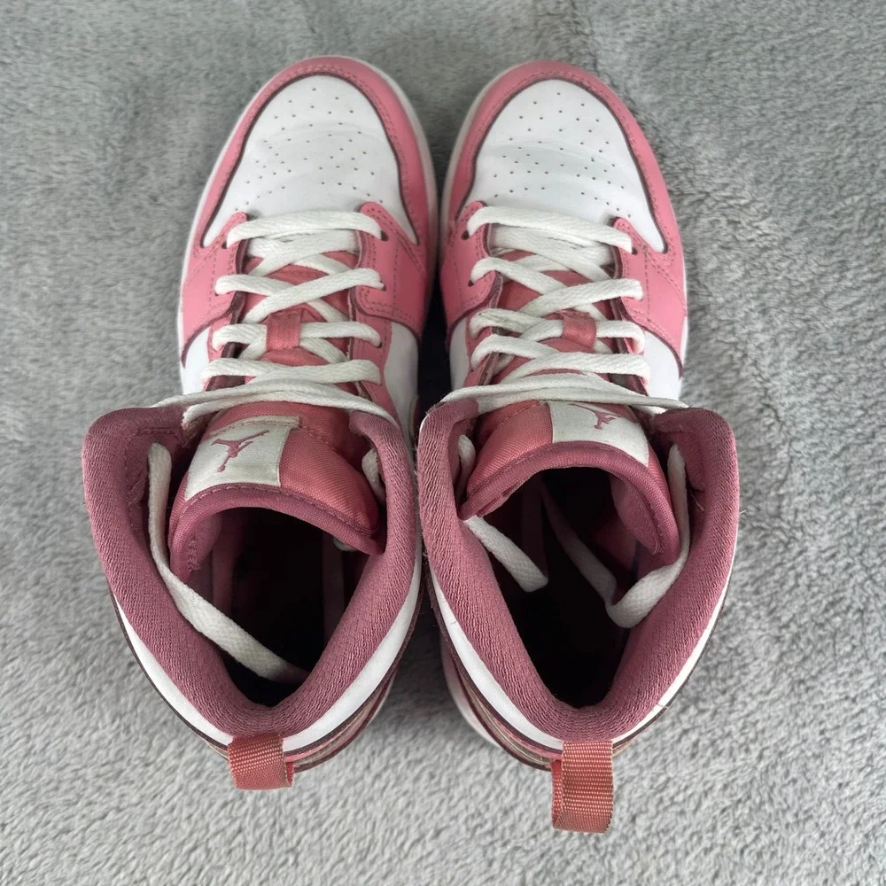 Nike Air Jordan 1 Shoes Kids 3Y Mid Valentines Day Sneakers DQ8424-616 - Picture 3 of 10